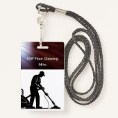 Vloerreinigingsservice Werkbadges Badge (Achterkant met draagriem)