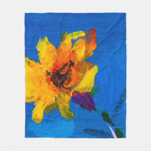 Vloerschilderij van textuurolie, Kunst Geschilderd Fleece Deken