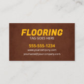 Vloerservice Vloeraannemer bruin geel Visitekaartje (Achterkant)