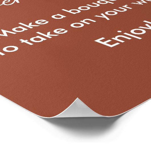 Vloerstaaf bruin Vrijgezellenfeest Poster (Hoek)