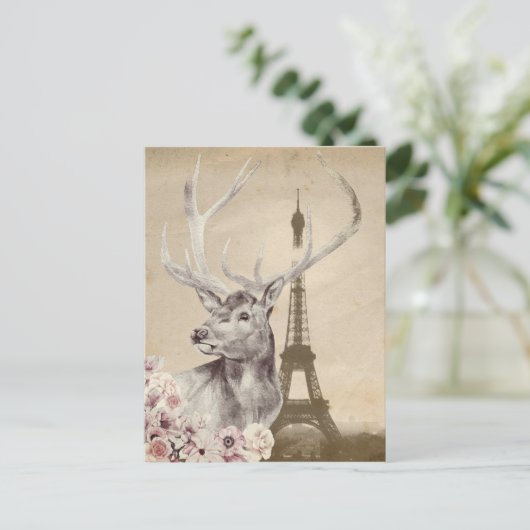 Vloerstag- en eiffeltower briefkaart (Staand voorkant)