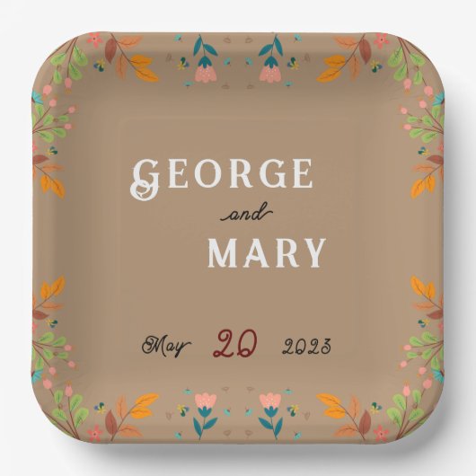 Vloerstijl Papieren Bordje (Voorkant)