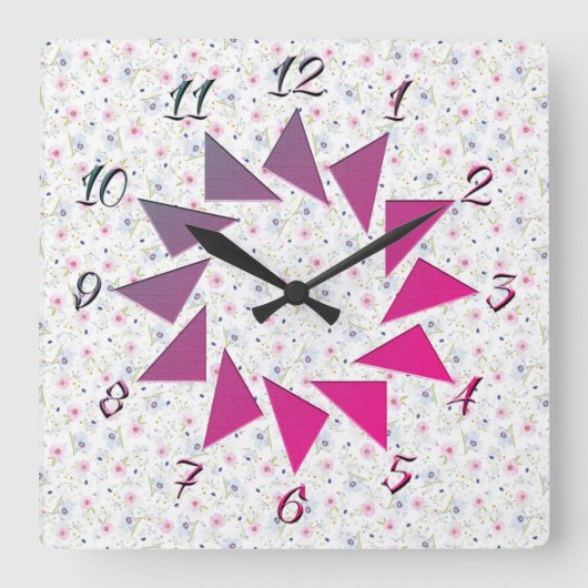 Vloerstijl Vierkante Klok (Voorkant)