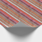 Vloerstoffenrijkdom: Mexicaanse Peruaanse texturen Cadeaupapier (Hoek)