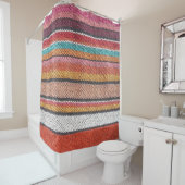 Vloerstoffenrijkdom: Mexicaanse Peruaanse texturen Douchegordijn (In situ)