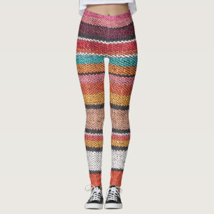 Vloerstoffenrijkdom: Mexicaanse Peruaanse texturen Leggings