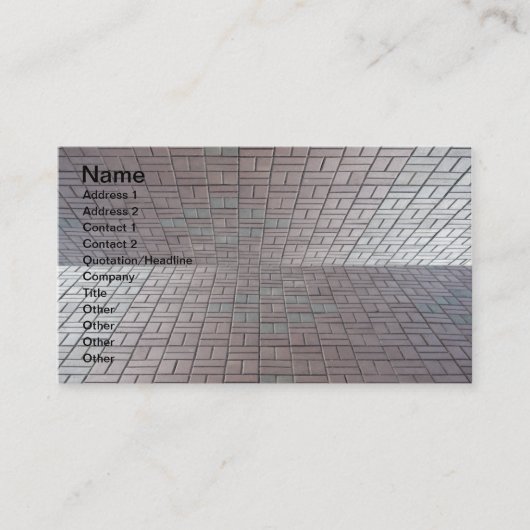Vloerstructuur tegel visitekaartje (Voorkant)