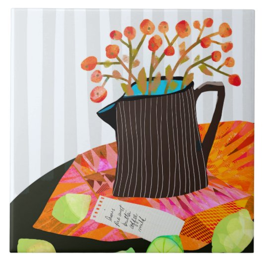 Vloertakken keramisch keukendossier tegeltje (Voorkant)