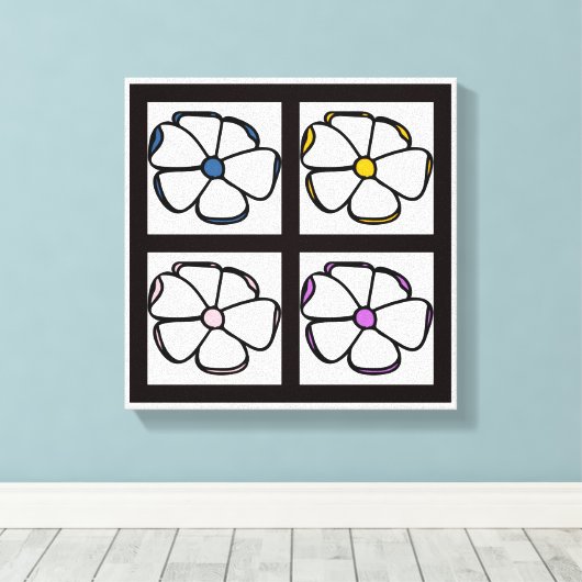 Vloertekening Canvas Afdruk (Insitu (Houten vloer))