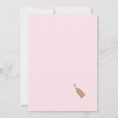 Vloerthee Baby shower uitnodigroze kleur Kaart (Achterkant)