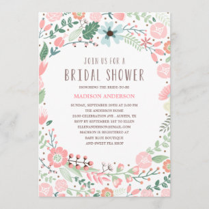 Vloertuin Bridal Shower-uitnodiging Kaart