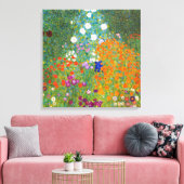 Vloertuin | Gustav Klimt Canvas Afdruk (Insitu (Woonkamer))