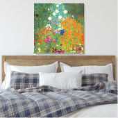 Vloertuin | Gustav Klimt Canvas Afdruk (Insitu (Slaapkamer))