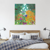 Vloertuin, Gustav Klimt Canvas Afdruk (Insitu (Slaapkamer))