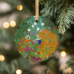 Vloertuin | Gustav Klimt Keramisch Ornament<br><div class="desc">Bloementuin (1905-1907) van de Oostenrijks kunstenaar Gustav Klimt is een levendig meesterwerk van de vroege 20e-eeuwse kunst. Deze weelderige, impressionistische scene barst van de kleurrijke bloesems in een betoverend tapijt van natuur, dat de decoratieve stijl van Klimt en de liefde voor bloemmotieven weerspiegelt. De rijke texturen en ingewikkelde details van...</div>