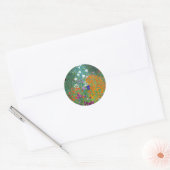 Vloertuin, Gustav Klimt Ronde Sticker (Envelop)