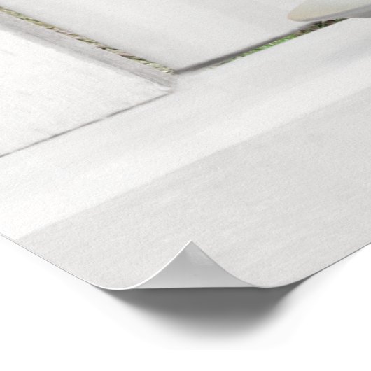 Vloertuin - Open Venster met Uitzicht Poster (Hoek)