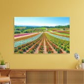 Vloertuin | Shikisai No Oka Flower Boerderij Canvas Afdruk (Insitu (Woonkamer))