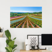 Vloertuin | Shikisai No Oka Flower Boerderij Poster (Thuiskantoor)