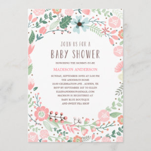 Vloertuin Uitnodiging tot Baby shower