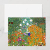 Vloertuin van Gustav Klimt Flower Briefkaart (Voorkant / Achterkant)