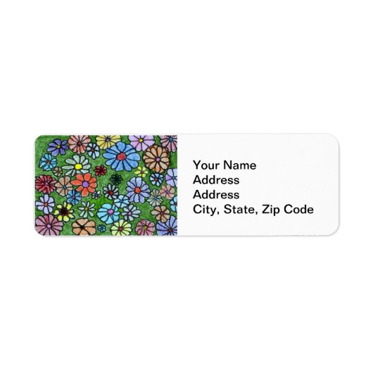 Vloertuinadreslabel Etiket (Voorkant)