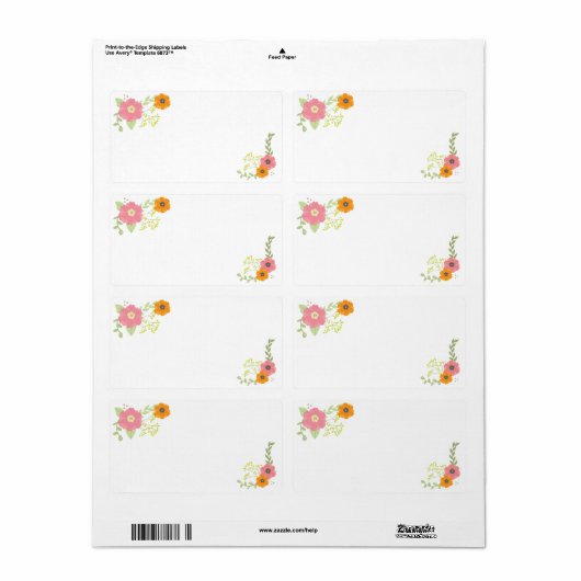 Vloertuinbedden blanco etiketten, zoet etiket (Full Sheet)