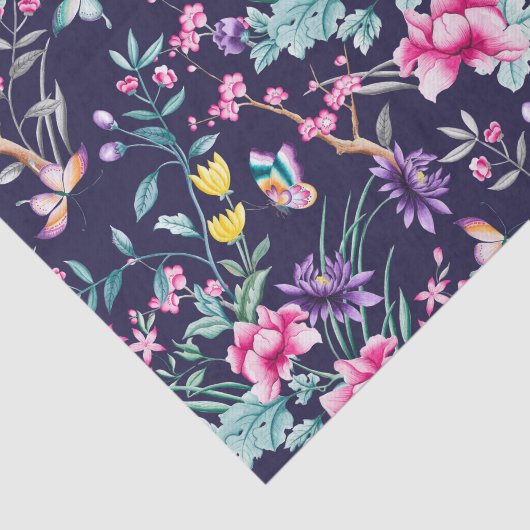 Vloertuinboeg Blauw Tissuepapier (Detail)