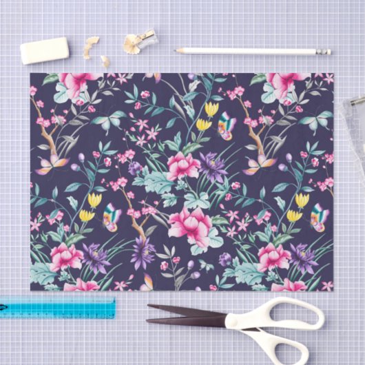 Vloertuinboeg Blauw Tissuepapier (Craft)