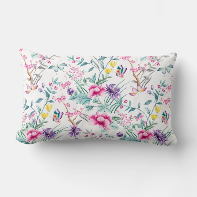  Vloertuinboeg regenboogvlinder wit Kussen (Voorkant)