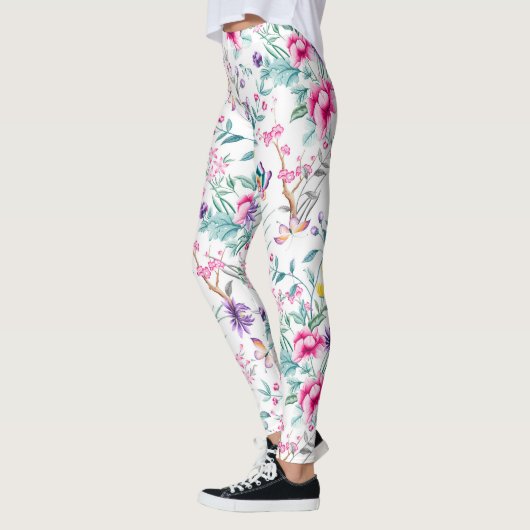  Vloertuinboeg regenboogvlinder wit Leggings (Links)