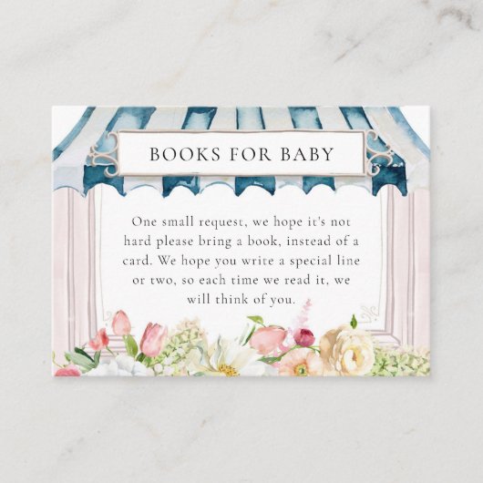 Vloertuinboeken voor Baby shower voor Baby Informatiekaartje (Voorkant)