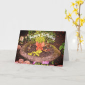 Vloertuinboerderij Natuur Art Birthday Kaart (Gele Bloem)