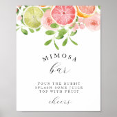 Vloertuinbord "Mimosa Bar" Vrijgezellenfeest Poster (Voorkant)