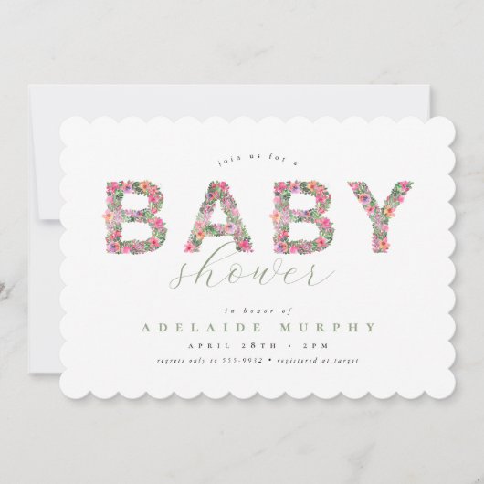 Vloertuinbouillon Baby shower Kaart (Voorkant)