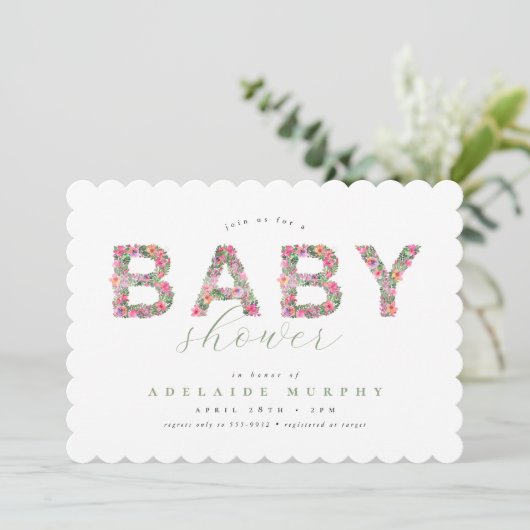 Vloertuinbouillon Baby shower Kaart (Staand voorkant)