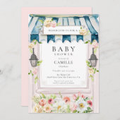 Vloertuinbouw Girl Baby shower Kaart (Voorkant / Achterkant)