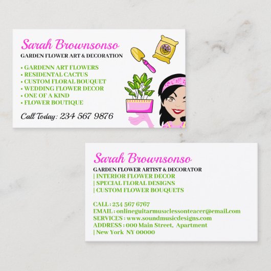 Vloertuinbouwer Visitekaartje (Voorkant / Achterkant)