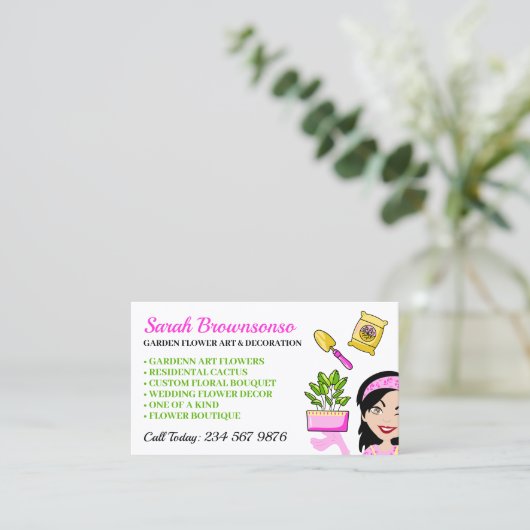 Vloertuinbouwer Visitekaartje (Staand voorkant)