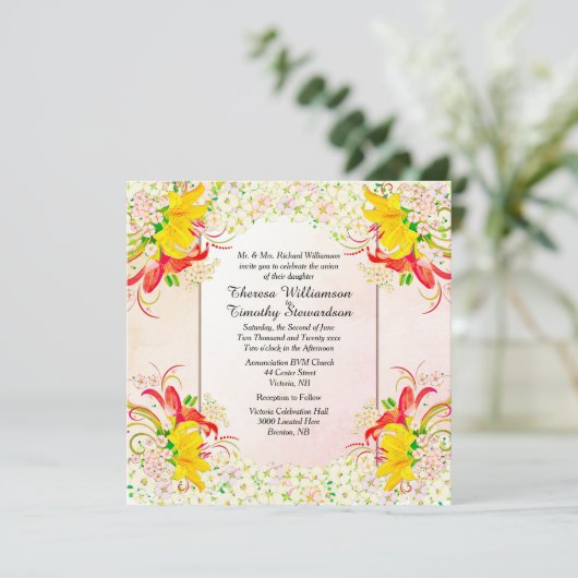 Vloertuinbouwuitnodiging Kaart (Staand voorkant)