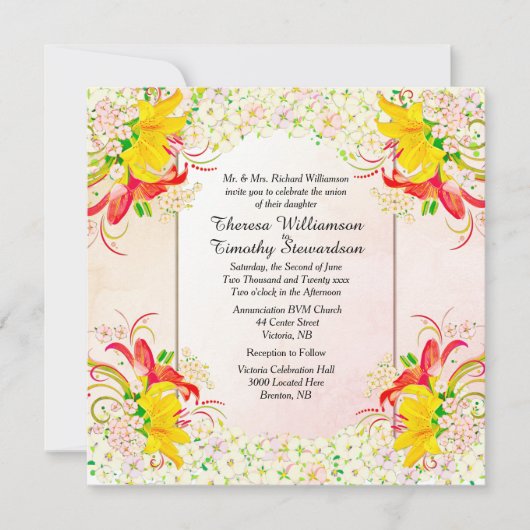 Vloertuinbouwuitnodiging Kaart (Voorkant)