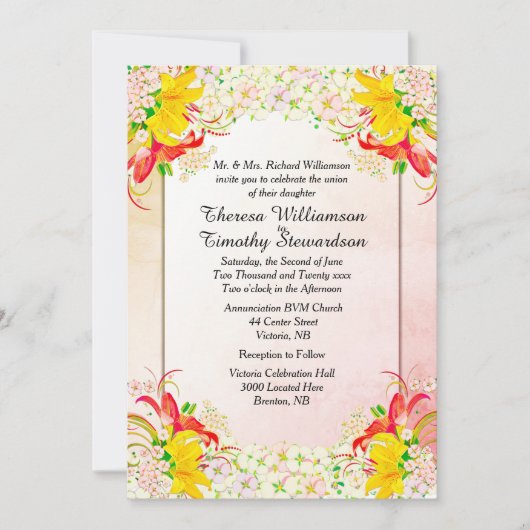 Vloertuinbouwuitnodiging Kaart (Voorkant)