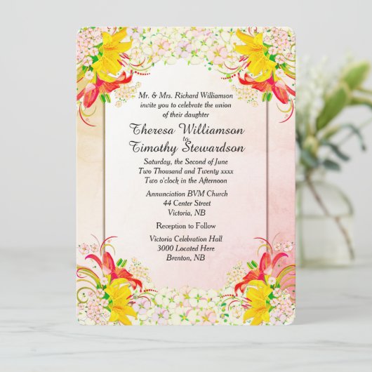 Vloertuinbouwuitnodiging Kaart (Staand voorkant)