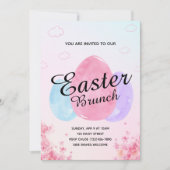 Vloertuineieren Paasbrunch kleurig Kaart (Voorkant)
