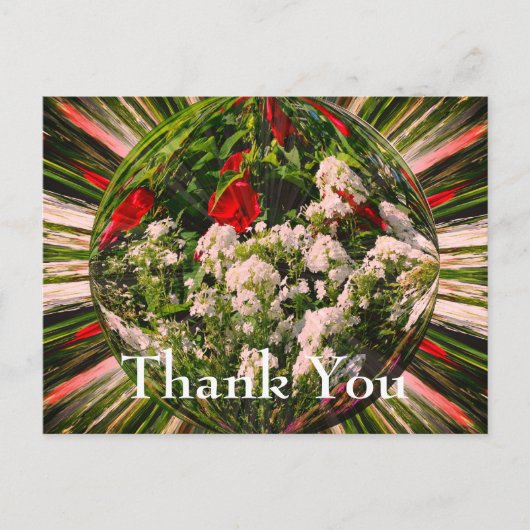 Vloertuinen Abstract Floral Dank u Briefkaart (Voorkant)