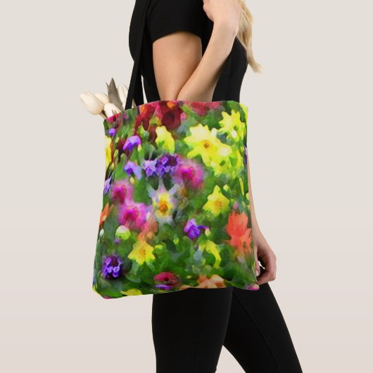 Vloertuinen Abstracte Floral Impressions Canvas ta Tote Bag (Dichtbij)