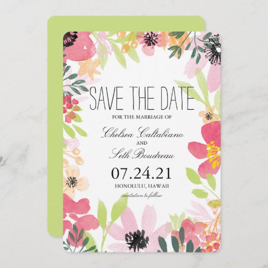 Vloertuinen | Datum opslaan Save The Date (Voorkant / Achterkant)