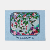 Vloertuinen en luimvee Blauw Deurmat (Voorkant)