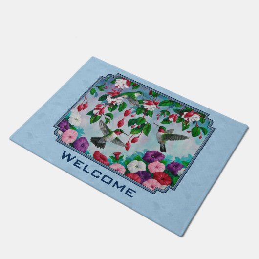 Vloertuinen en luimvee Blauw Deurmat (Schuin)