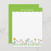 Vloertuinen Hartelijk dank Notitiekaartje (Voorkant / Achterkant)